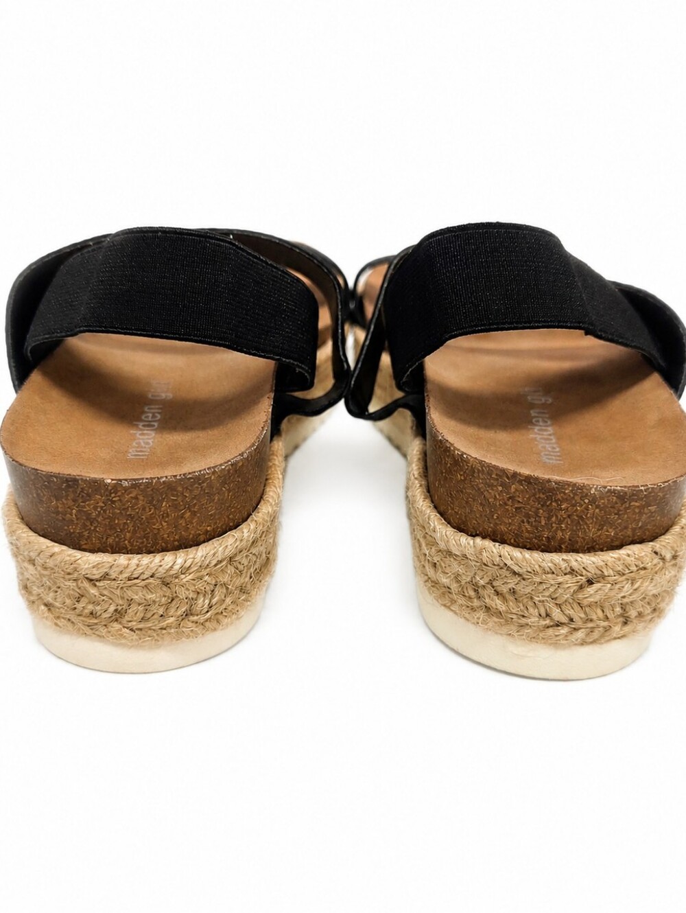 Madden Girl Cassie Black Espadrille Platform Sandals Size 8 New In Box - Picture 6 of 12